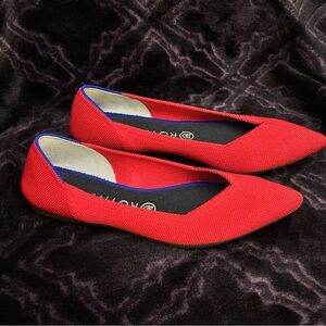 Red pointy Rothy’s
